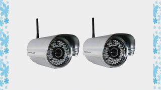 2 Pack - Foscam FI8905W Outdoor Wireless/Wired IP Camera Waterproof with 30 Meter Night Vision