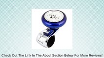 Skull Shape Blue Plastic Steering Wheel Knob Metal Handle Silver Tone Review