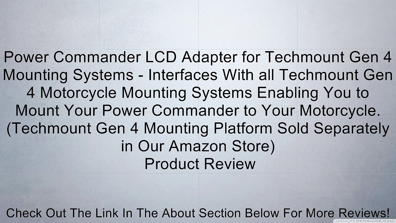 Power Commander LCD Adapter for Techmount Gen 4 Mounting Systems - Interfaces With all Techmount Gen 4 Motorcycle Mounting Systems Enabling You to Mount Your Power Commander to Your Motorcycle. (Techmount Gen 4 Mounting Platform Sold Separately in Our Ama