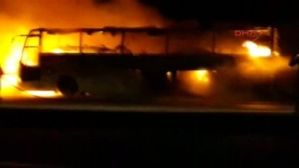 Afyonkarahisar - Yolcu Otobüsü Alev Alev Yandı