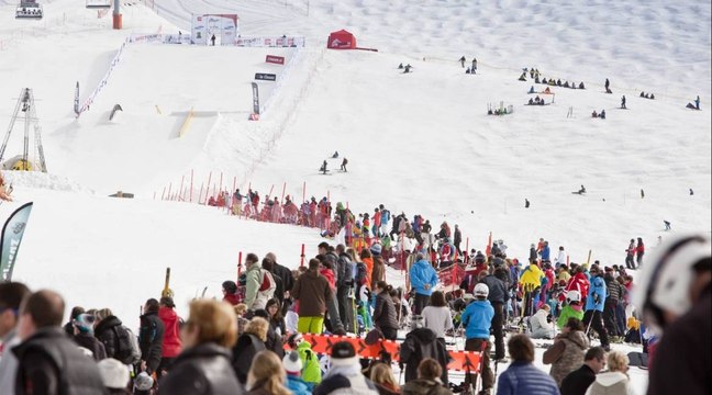 Le parcours slopestyle du SFR Tour à Val Thorens