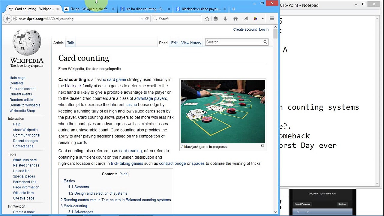 Blackjack Card Counting VS Edged App Dice Counting