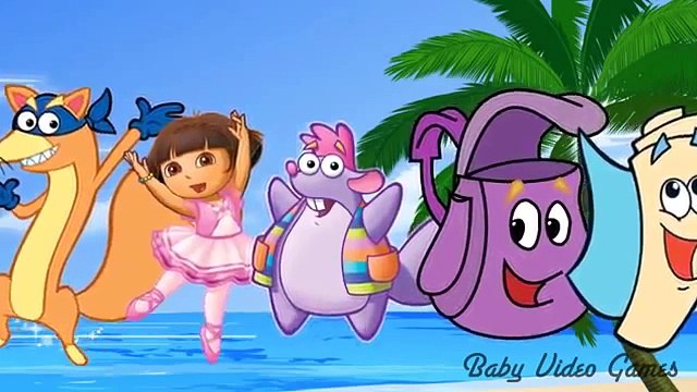 Dora the Explorer Finger Family Cartoon for Children and Kids | Nursery Rhymes Parody