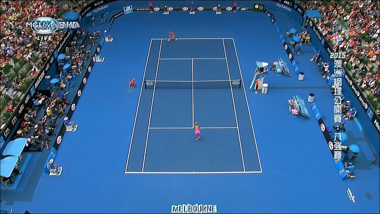 Eugenie Bouchard vs Maria Sharapova Australian Open 2015 Highlights