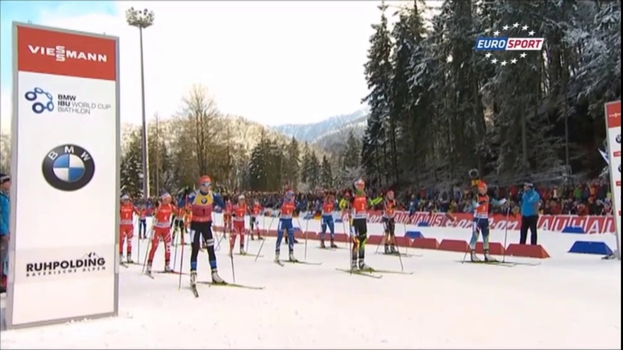 Biathlon, mass-start F, Ruhpolding, 18 janvier 2015 (super course)