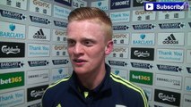 Liam O Neil Is Interviewed After Making Premier League Debut For West Bromwich Albion