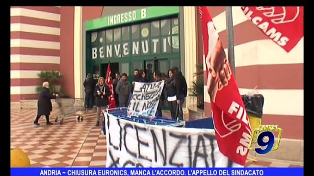 ANDRIA | Chiusura Euronics, manca l'accordo. L'appello del sindacato