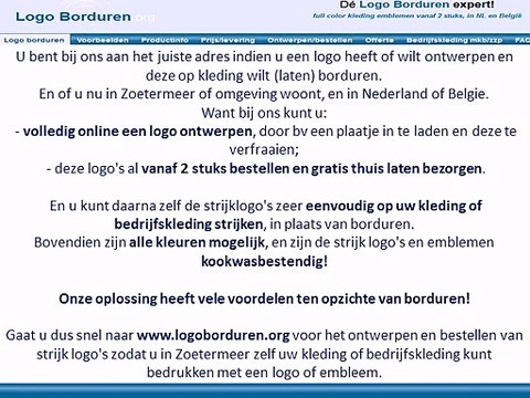 Logo op kleding borduren in Zoetermeer