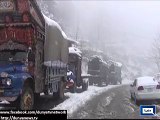 Dense snow fall creates distortion in northern areas of Pakistan