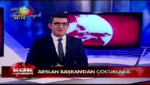 Ege Tv'de yayınlanan'' Çiğlili çocuklar Başkan Arslan'la film izledi '' haberi.