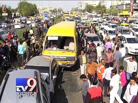 Speeding Zydus Bus Rammed into Vehicles, Ahmedabad - Tv9 Gujarati