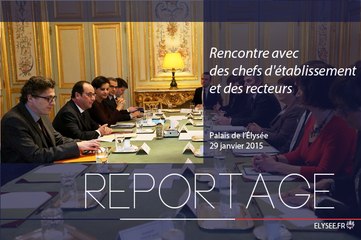 Rencontre avec des chefs d'établissement et des recteurs