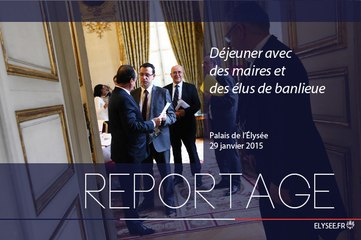 Déjeuner avec des maires et des élus de banlieue