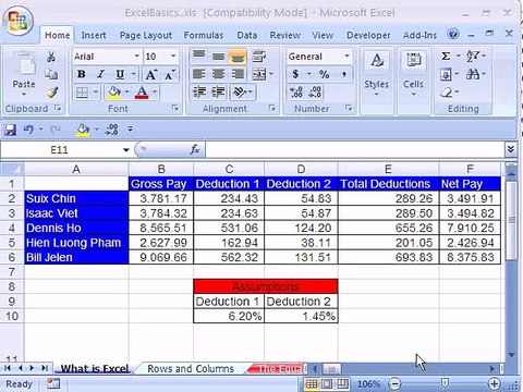 Excel Basics #2- Keyboard Shortcuts