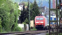 Züge bei Bad Hönningen am Rhein, Alpha Trains 185, SBB Cargo Re482, Railion 185, 2x DB185, 2x 152, 151, 3x 143, 6x 425