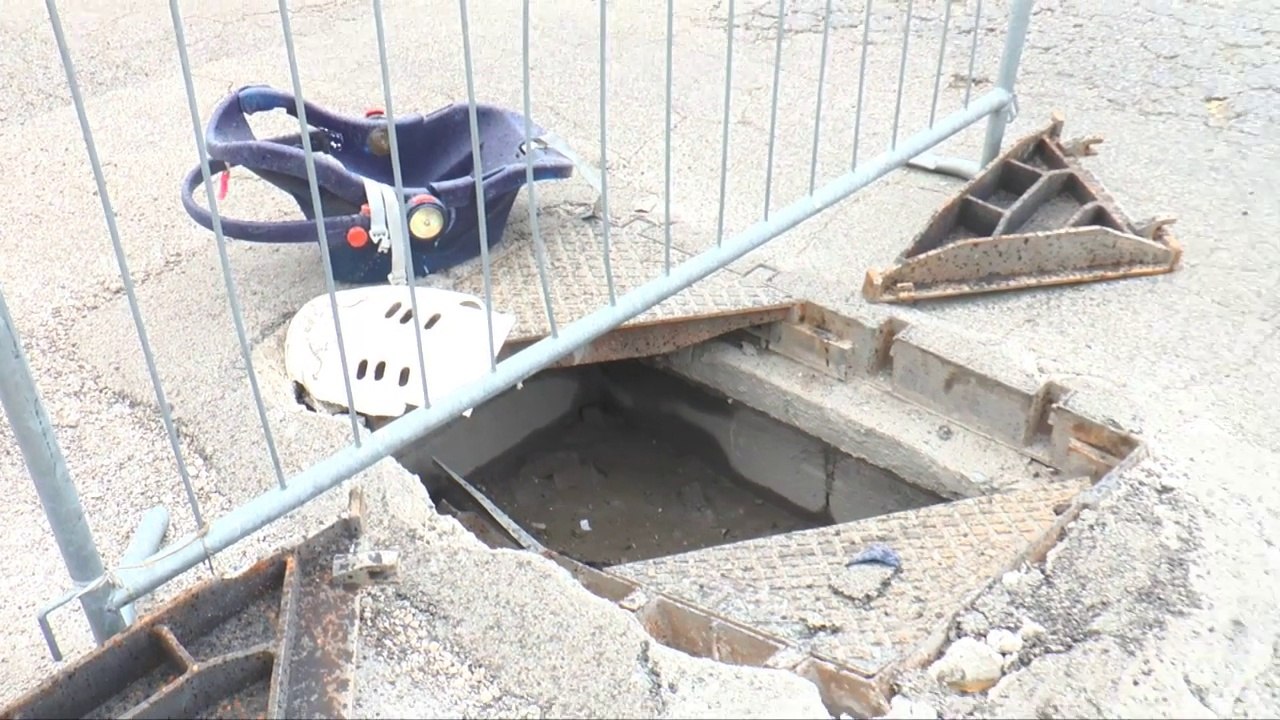 Gricignano (CE) - Buche nella zona industriale (29.01.15)