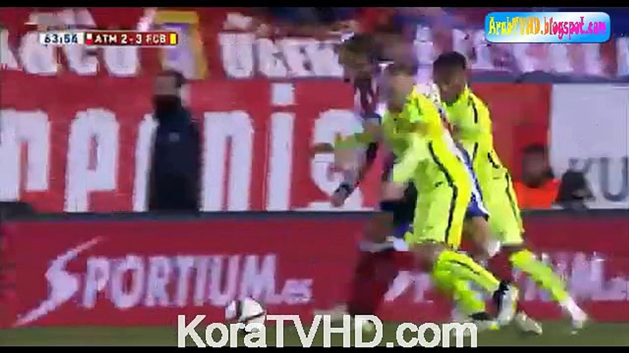 مباراة أتليتكو مدريد وبرشلونة كأس ملك أسبانيا 28/1/2015 الشوط الثانى