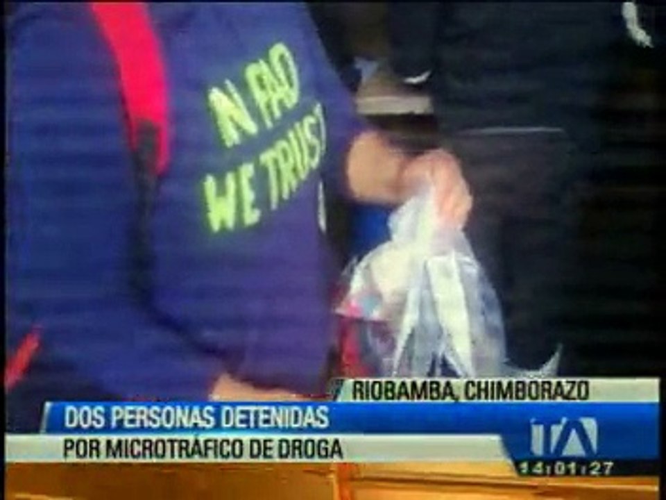 Dos personas fueron detenidas por microtráfico de droga