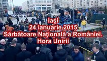 Hora Unirii cu Klaus Iohannis si Victor Ponta - Iasi - 24 ianuarie 2015 - Sarbatoare Nationala