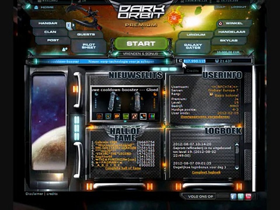 Buy Sell Accounts - Dark Orbit Account For sale - Full LF4 - Havoc - Iris - Zeus - Apis - Global 7 - Te Koop - GL7(1)