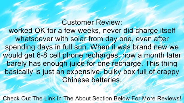 ALLPOWERS Solar Panel Charger 10000mAh 3.5A Dual-Port Portable Charger Backup External Battery Power Bank Pack with PowerIQ and Fast Charging Technology for iPhone 6 plus 5S 5C 5 4S 4, iPad Air, Other iPads, iPods, Samsung Galaxy S4, S3, S2, Note 3, Not