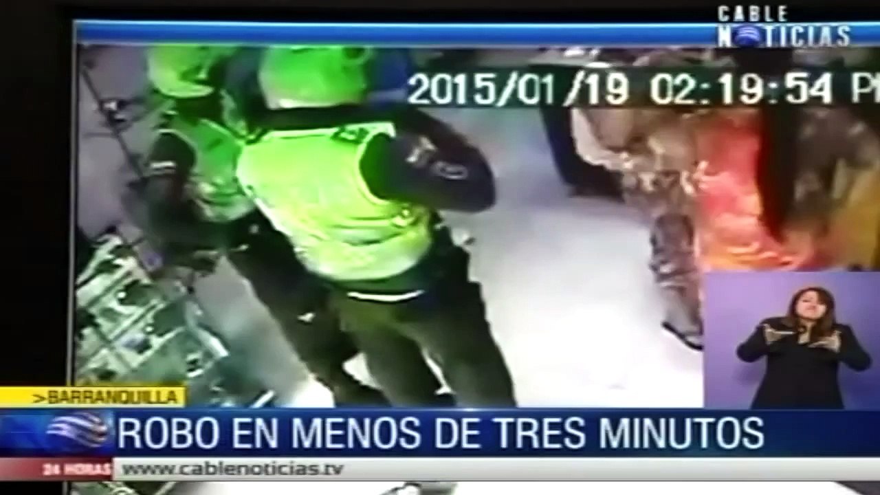 Ladrones se llevan botin millonario de una joyeria en menos de 3 minutos