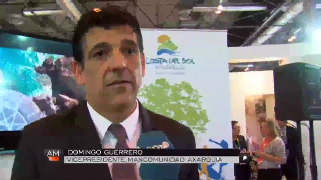 Nuria Fergó en Fitur en la presentación del spot en el que participa de la Axarquia