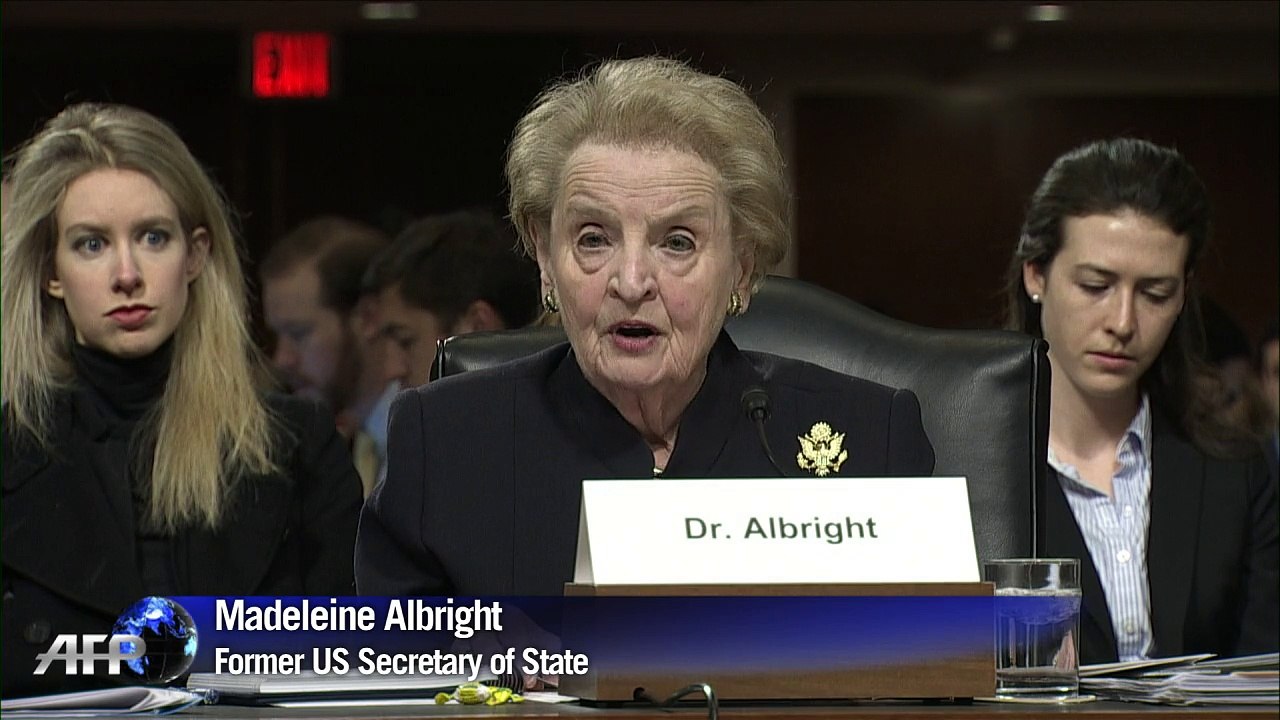Former US Secretaries of State make rare joint appearance