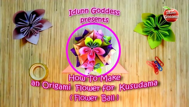 How to Make an Origami Flower for Kusudama (Flower Ball) - cone paper flower