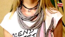 How to Make Scarf out of T-shirt - No-sew Multi-Strand Scarf in 5 minutes