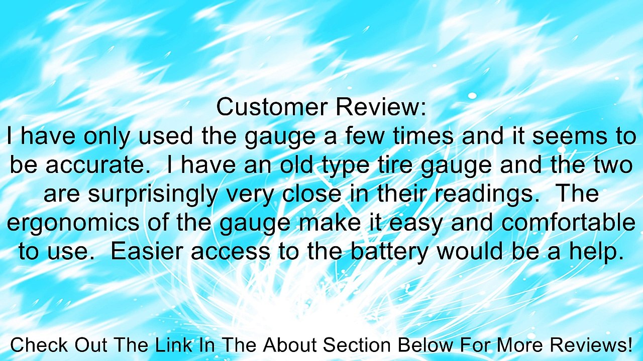 Digital Tire Pressure Gauge - Black and Silver - Lighted LCD Display for Your Car, Bicycle, or Motorcycle - Meter Registers up to 100 Psi - Latest Design with 4 Different Measuring Ranges: Psi, Bar, Kpa, Kg/cm2 - Save Gas Mileage and Extend Tire Life Revi