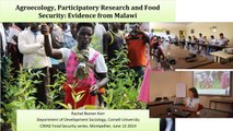 Using agroecological and participatory methods to improve food security for smallholder farming households in Southern Africa. R. Bezner Kerr