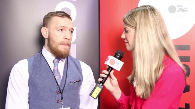 Conor McGregor visits Super Bowl, explains his gift for fight promotion