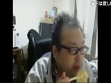 ニコ生　つんでるらいふ　中嶋勇樹　なかじまゆうき　仙台　飯動画　塩ラーメンを二袋をうまいうまいと食べる
