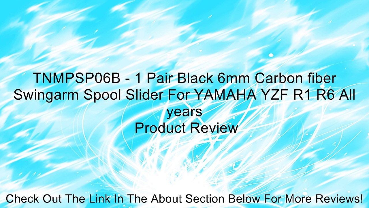 TNMPSP06B - 1 Pair Black 6mm Carbon fiber Swingarm Spool Slider For YAMAHA YZF R1 R6 All years Review