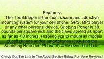 TechGripper Cell Phone, GPS and MP3 Holder - the TechGripper - 18 Pound Per Inch Gripping Power with 4.3