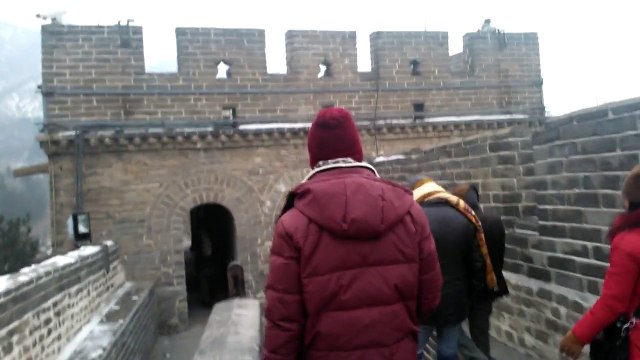 Great Wall China 20-12-2012 at Badaling point near Beijing Aijaz Bhayo with friends