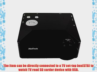 AbdTech Mini LED Projector Fashionable Home Theater Support HD HDMI 108P Video Games TV Movie