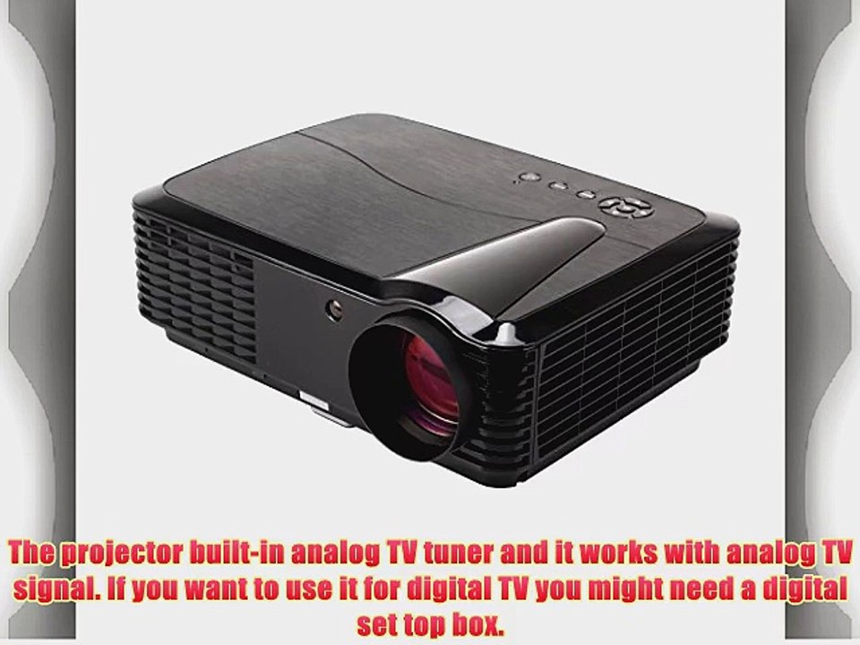 EUG 90 Mini LED Projector HDMI 1080p 3D Full HD Home Cinema Theater Video System Portable 3400