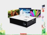 Aketek Full HD Multimedia LED LCD Portable Projector HDMI AV VGA Port USB - White 50'~120'Mini1500Lm