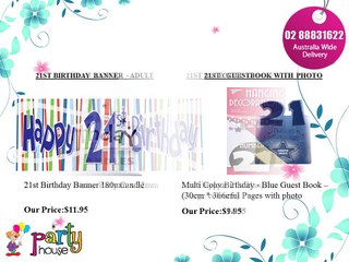 Provides 21st Birthday Party Ideas and Supplies