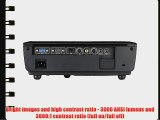 Optoma PRO260X 3D-Capable DLP Multimedia Projector 3000 Lumens 3000:1 Contrast Ratio