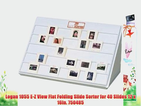Logan 1055 E-Z View Flat Folding Slide Sorter for 40 Slides 12 x 16in. 750485