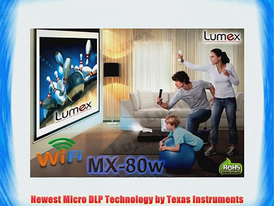 Lumex Wifi DLP Wireless Multimedia Projector MX-80W