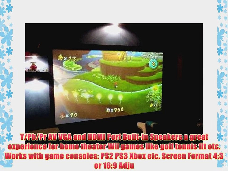 iDGLAX DG-737L LED HDMI Projector 1080P HD Compatible(Native 800x480) Widescreen for Home TheaterHome