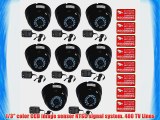VideoSecu 8 Pack CCTV Dome Outdoor Security Cameras Infrared Day Night Vision Color CCD Wide