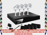 Zmodo Complete 8 Channel 4 Outdoor Security CCTV Surveillance Cameras System with No Hard Drive