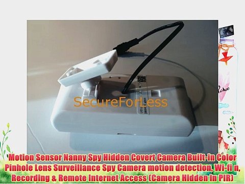 Motion Sensor Nanny Spy Hidden Covert Camera Built-in Color Pinhole Lens Surveillance Spy Camera