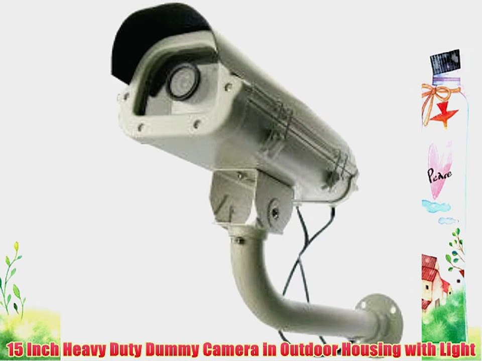 15 Inch Heavy Duty Dummy Camera in Outdoor Housing with Light