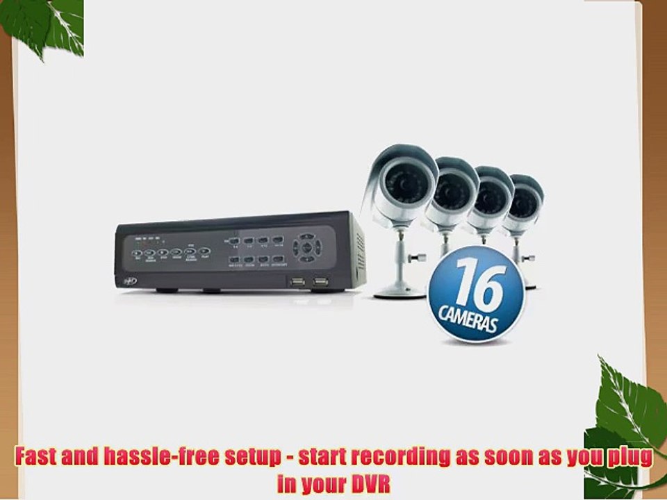 SVAT CV501-16CH-006 Do-it-Yourself DVR Security System with 16 Indoor/Outdoor Night Vision